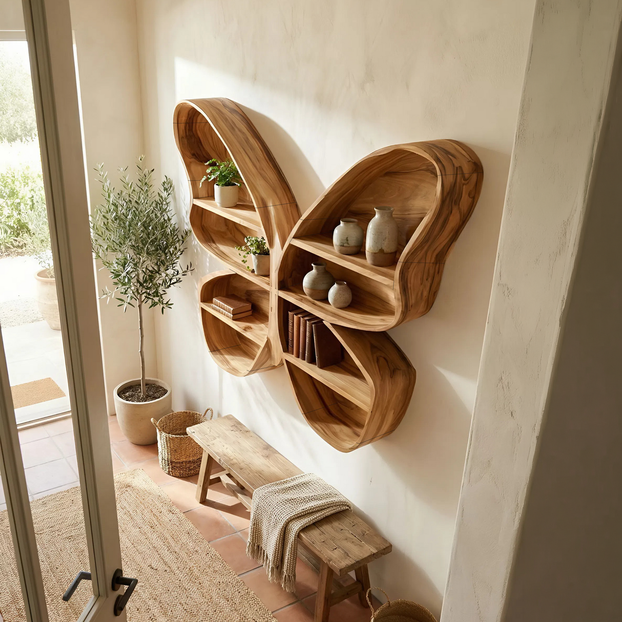 Minimalist Entryway Shelf For Hallway Storage Organizer