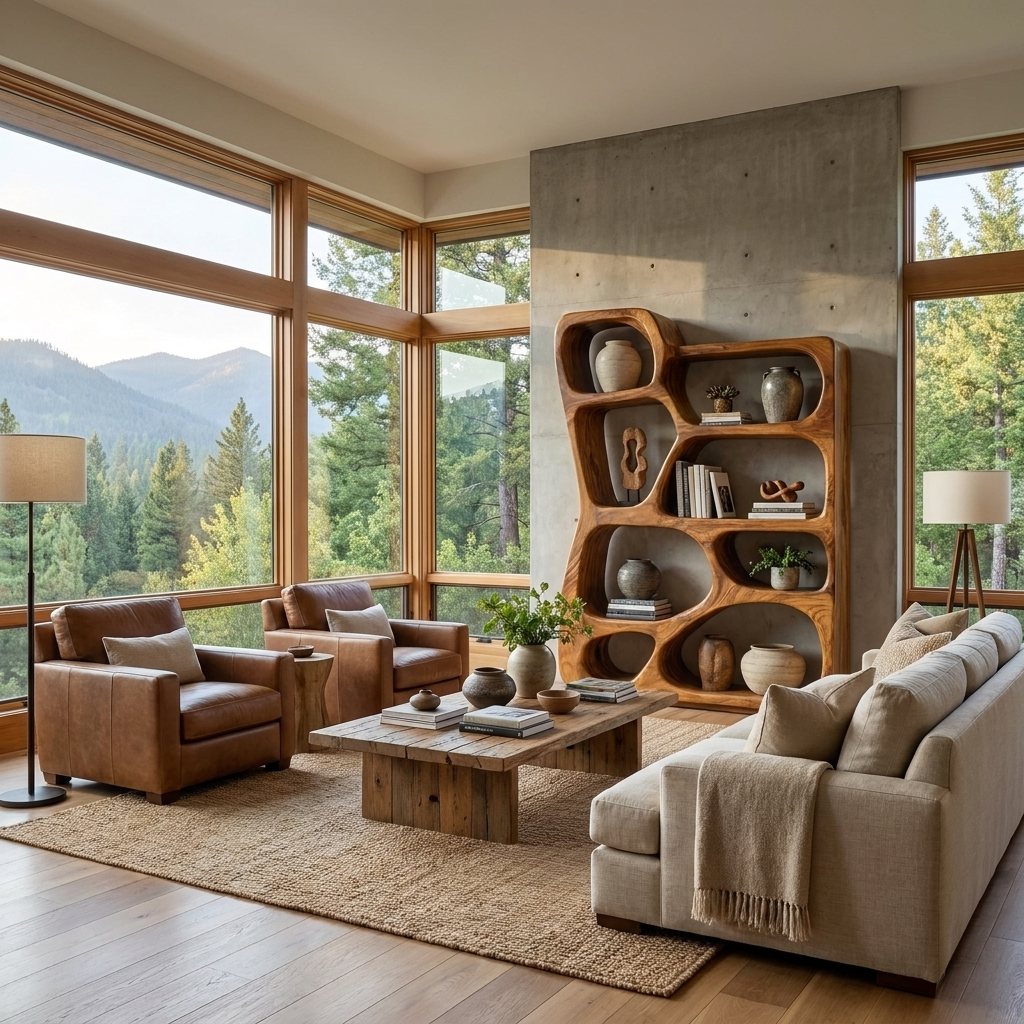Handcrafted Wooden Bookshelf For Stylish Storage And Living Room