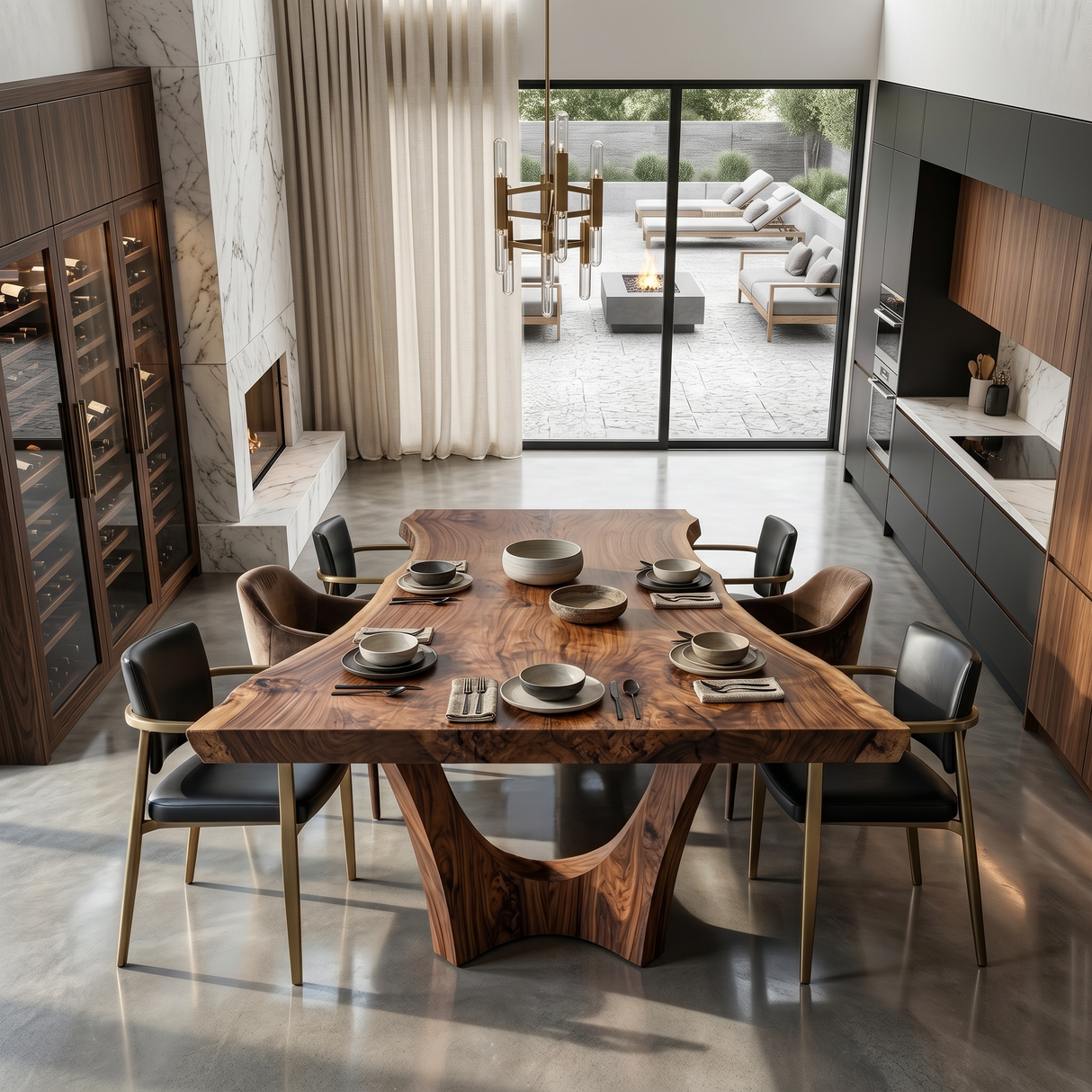 Contemporary Dining Table For Spacious Open-Plan Living Areas