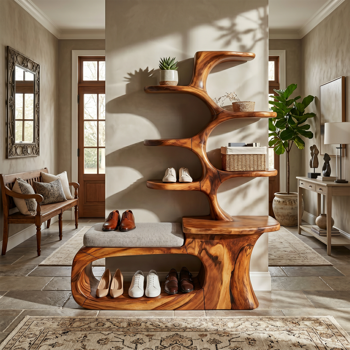 Japandi Shoe Rack Shelf For Hallway Closet Storage Section
