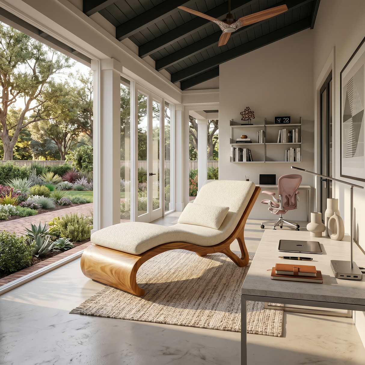 Tropical Luxury Daybed Organic Modern Villa Interior Design