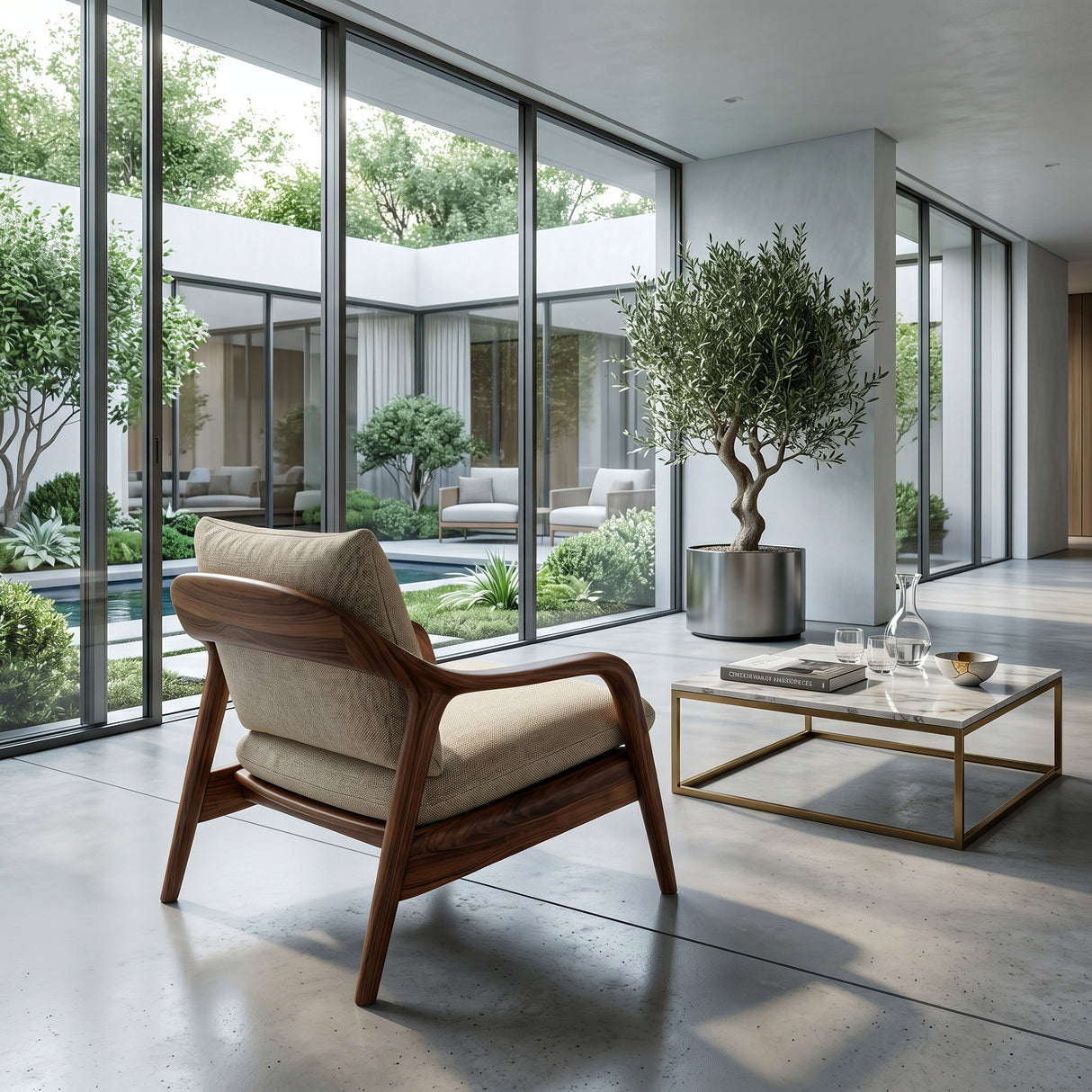 Organic Sculptural Armchair For Luxury Living Room