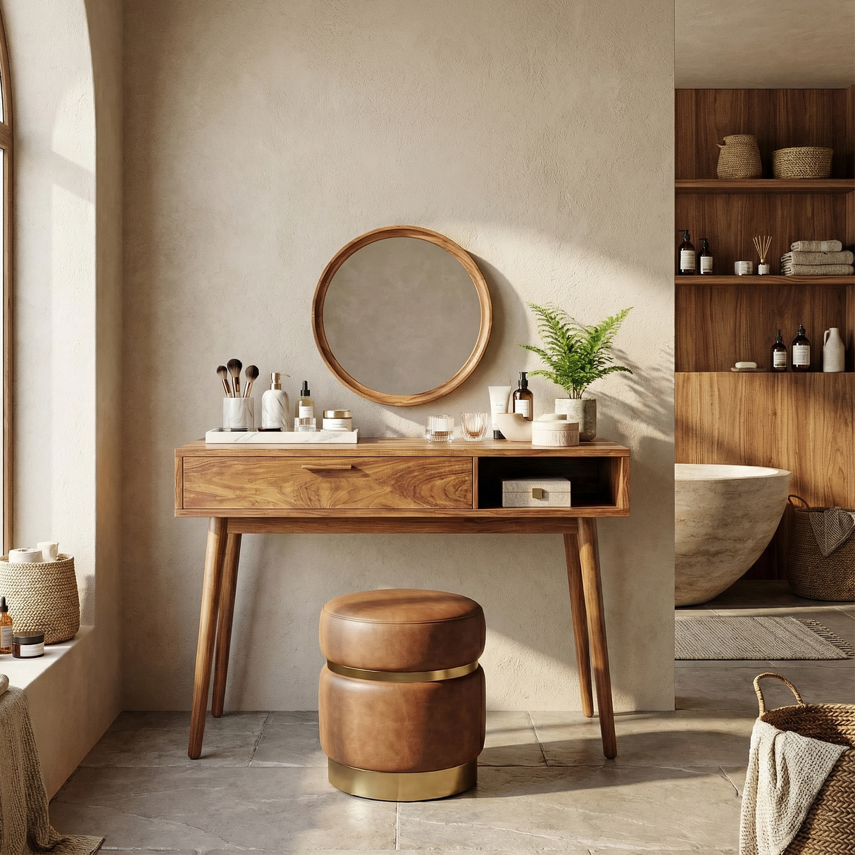 Japandi Makeup Desk Bedroom Dressing Area Personal Beauty Space