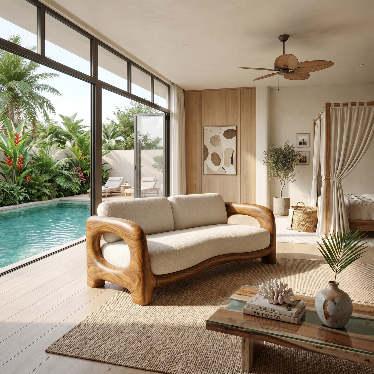 Organic Loop Frame Sofa Luxury Modern Residence