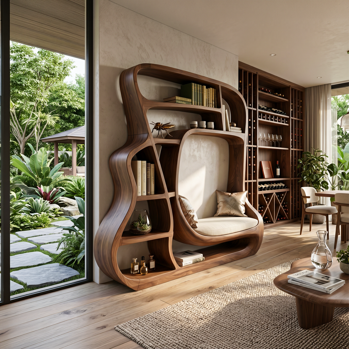 Minimalist Storage Bookcase For Modern Bedroom Interior