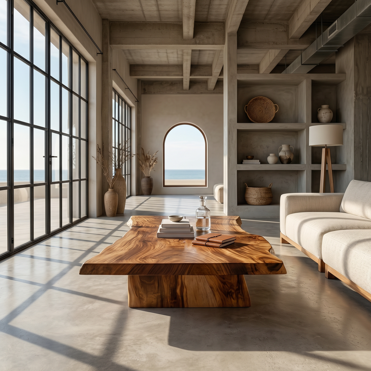 Organic Coffee Table For Tropical Villa Lounge