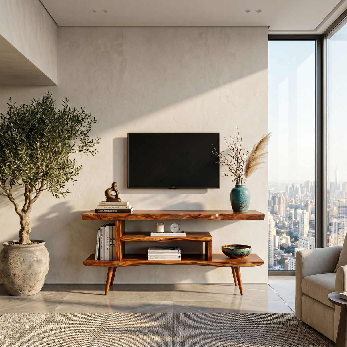 Modern Organic TV Cabinet For Entertainment Space