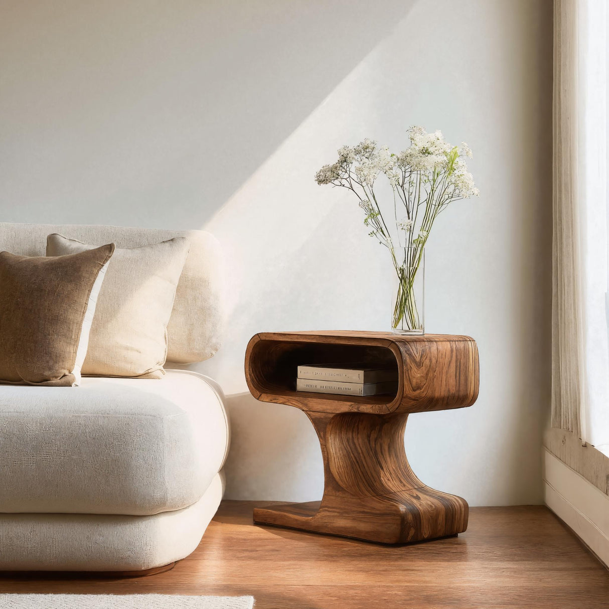 Handcrafted Side Table With Minimal Style For Living