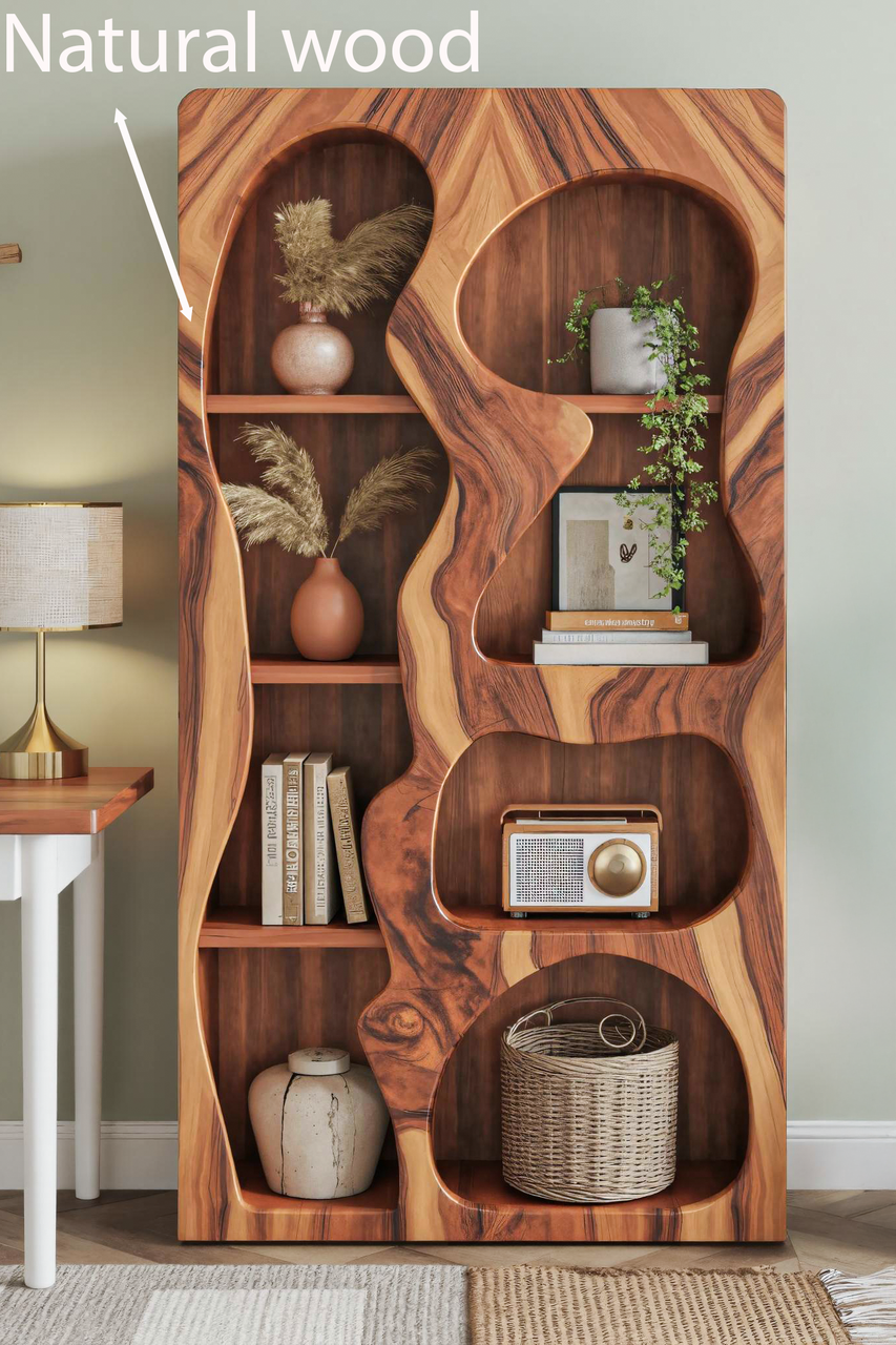 Organic Sculptural Bookshelf For Living Room Or Office