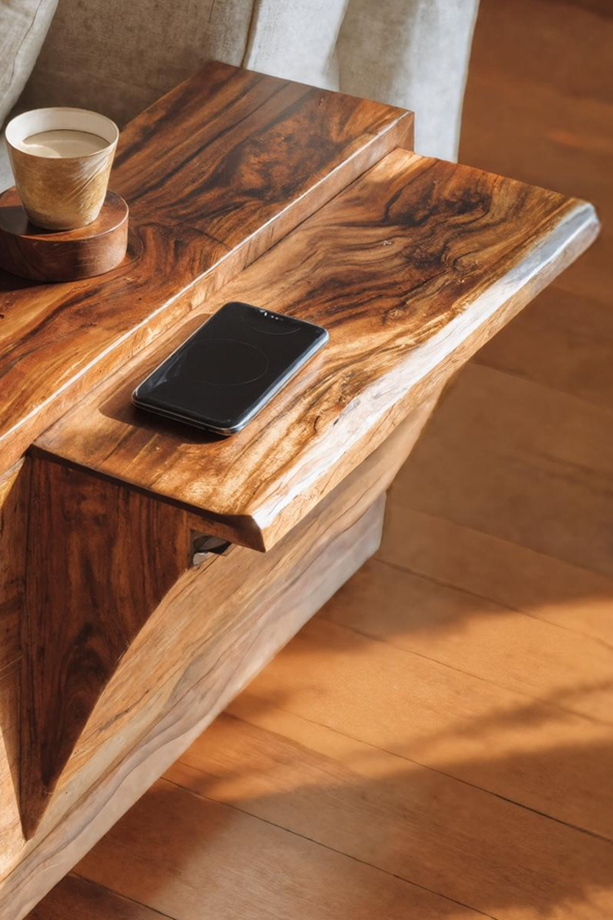 Mid Century Wooden Side Table For Bedroom Or Lounge