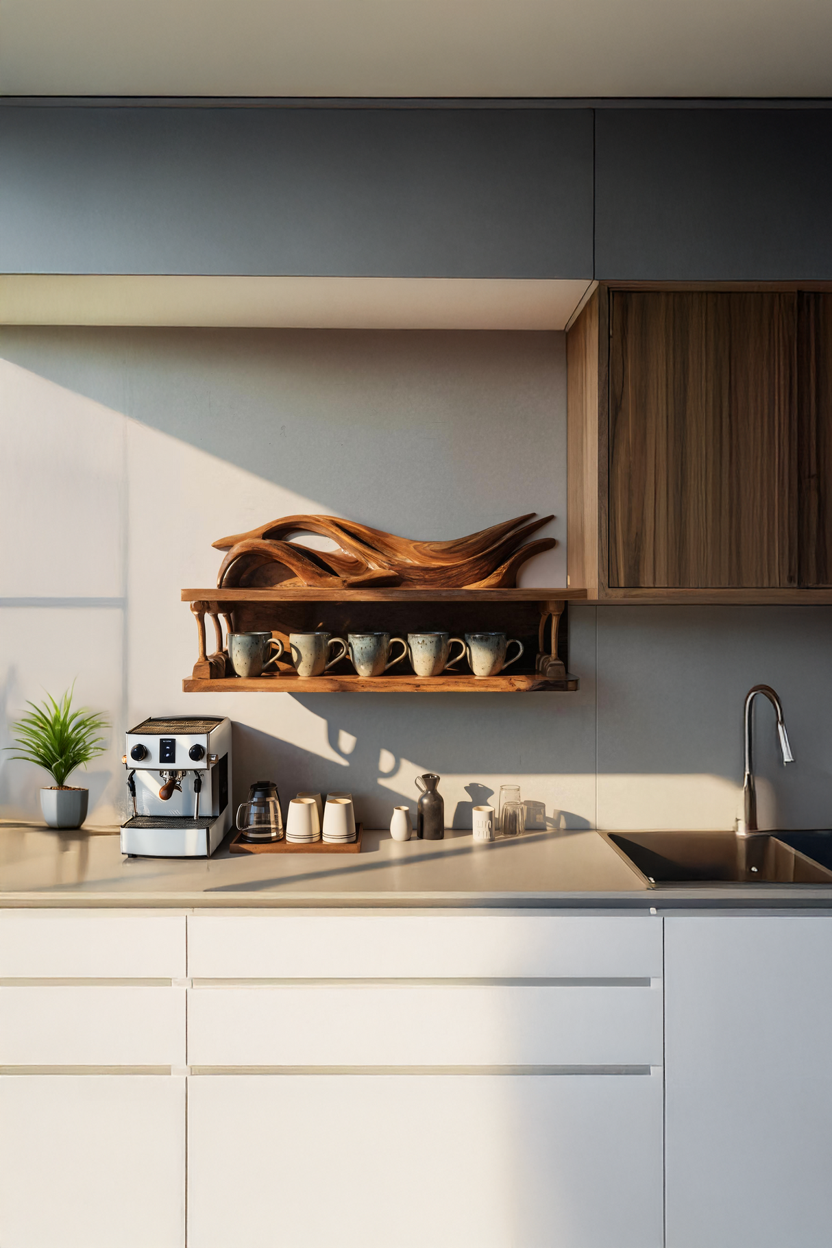 Handcrafted Kitchen Wall Shelf For Functional Decor