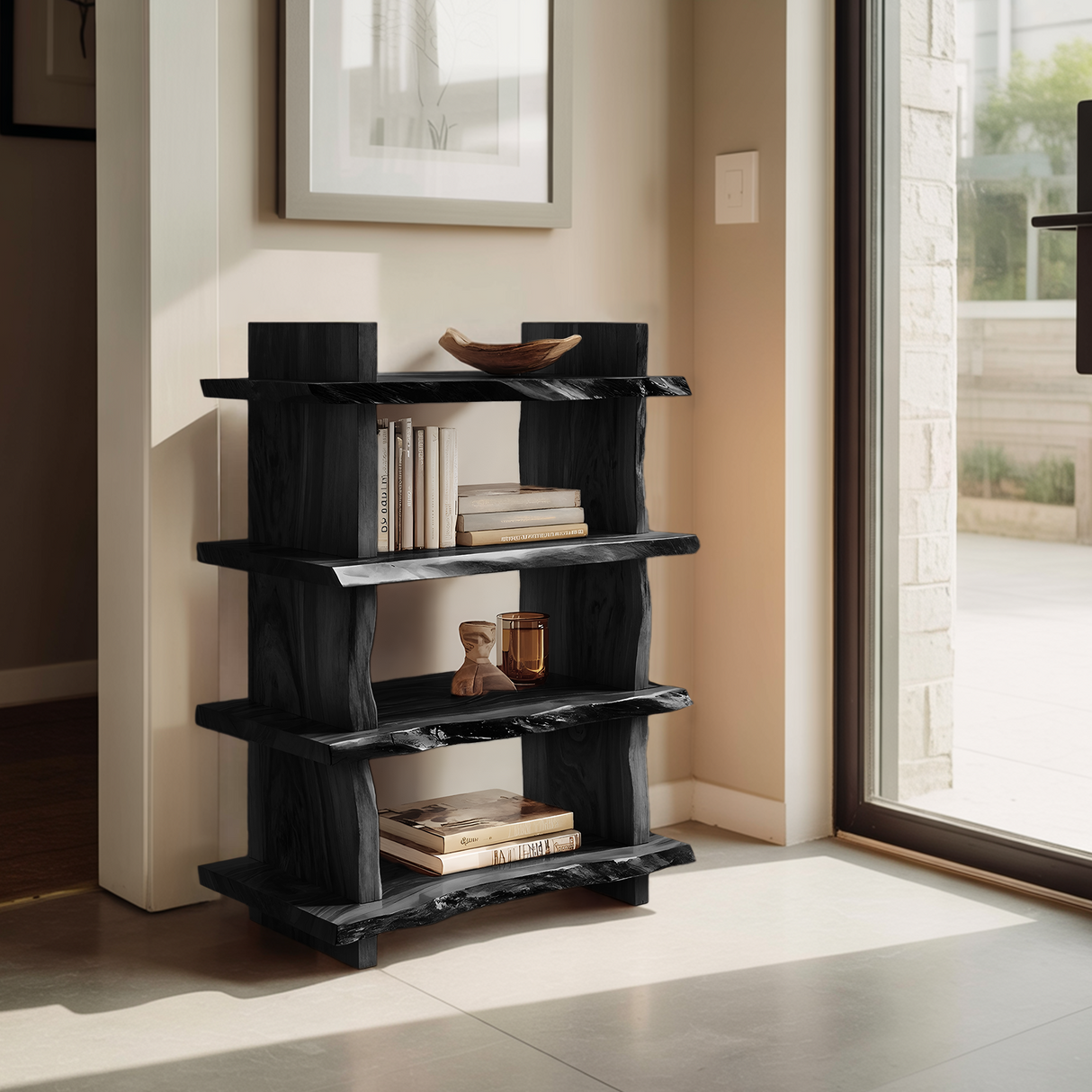 Minimal Wood Bookshelf For Bedroom Storage And Modern Decor
