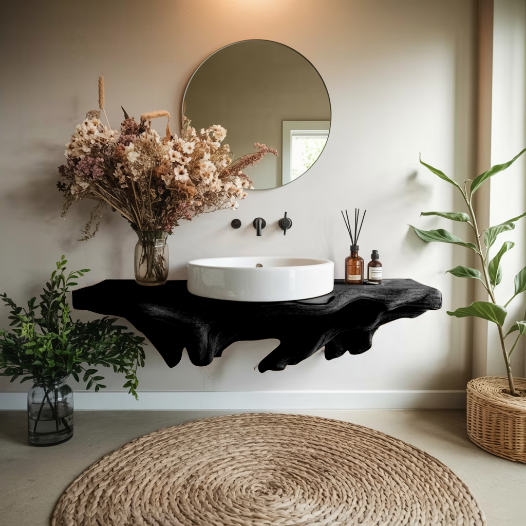 Farmhouse Bathroom Shelf Wall Mount For Storage