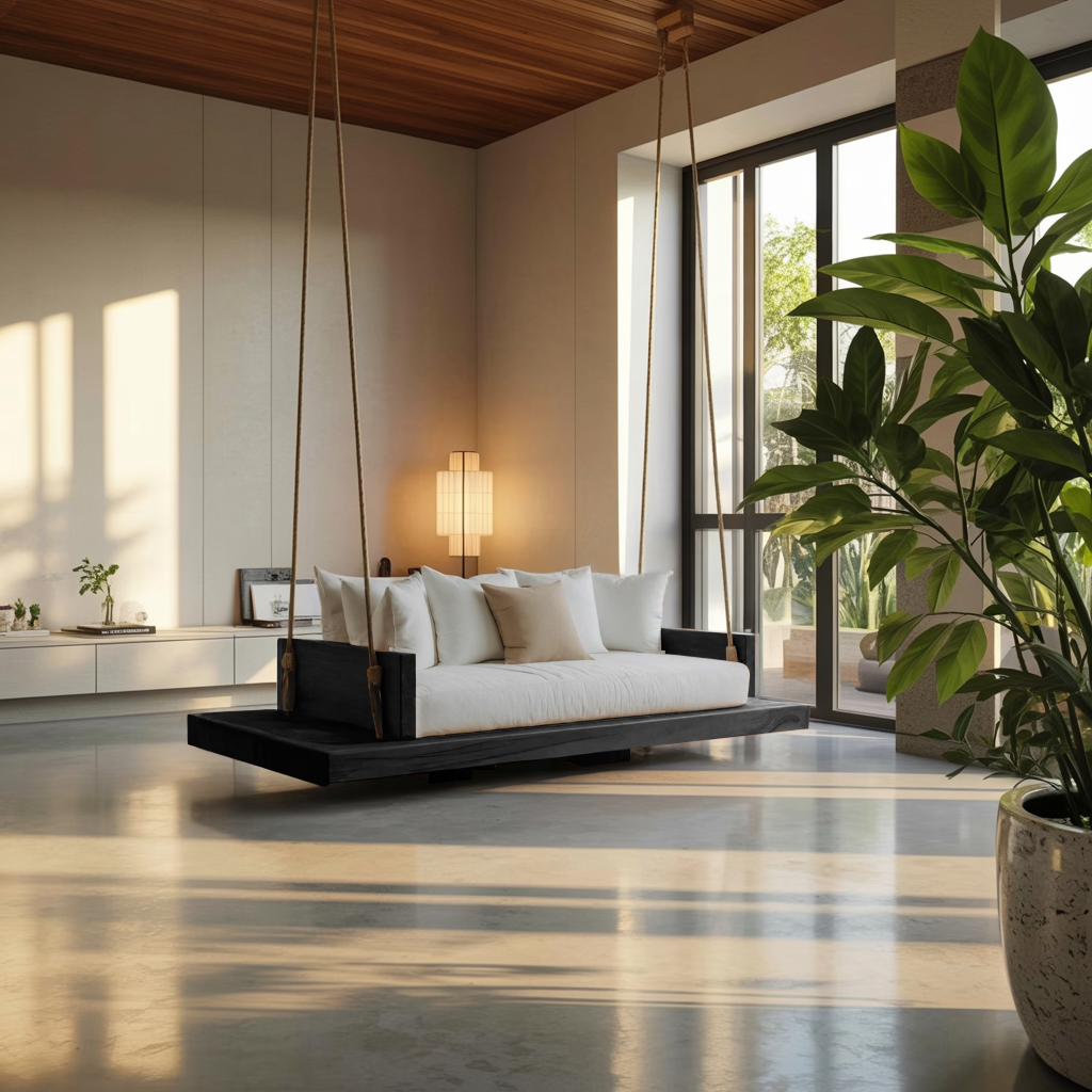 Modern Hanging Ceiling Swing For Living Room Or Studio