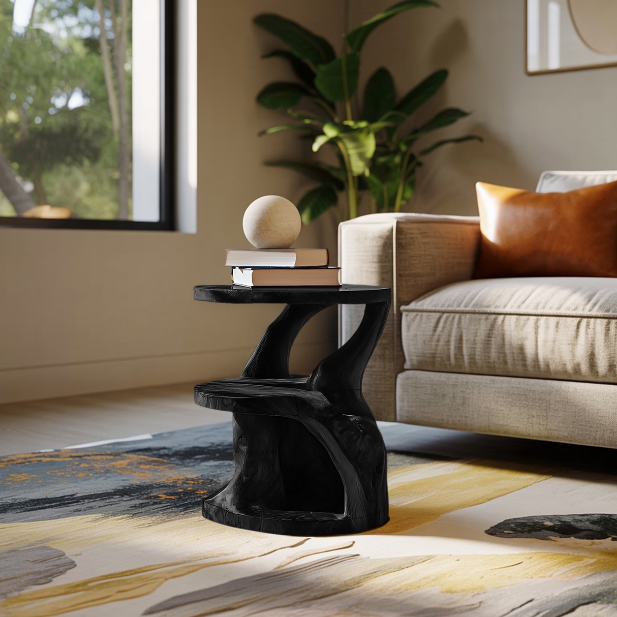 Contemporary Side Table Layered Design For Living Space