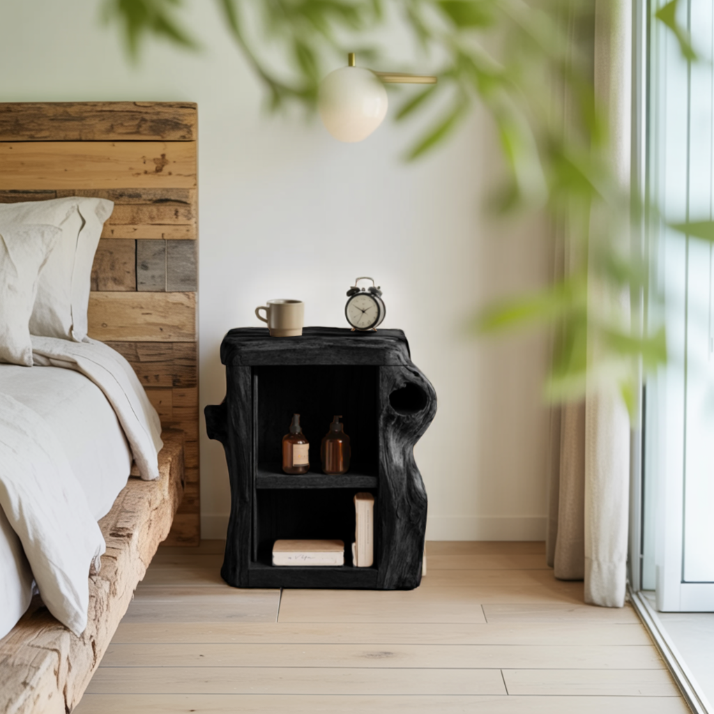 Handcrafted Live Edge Nightstand For Elegant Bedroom