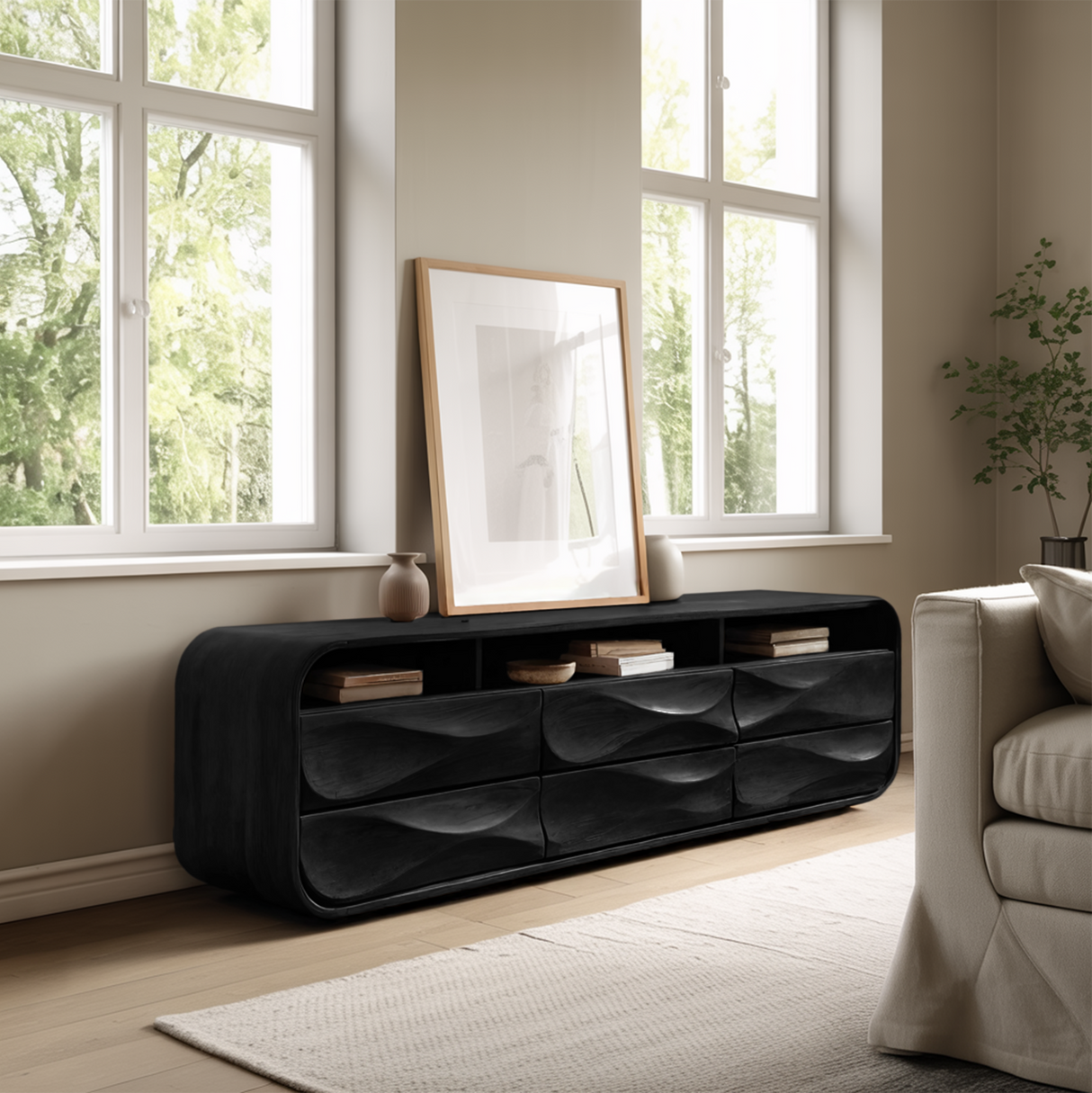 Minimalist Sideboard With Drawers And Storage For Living