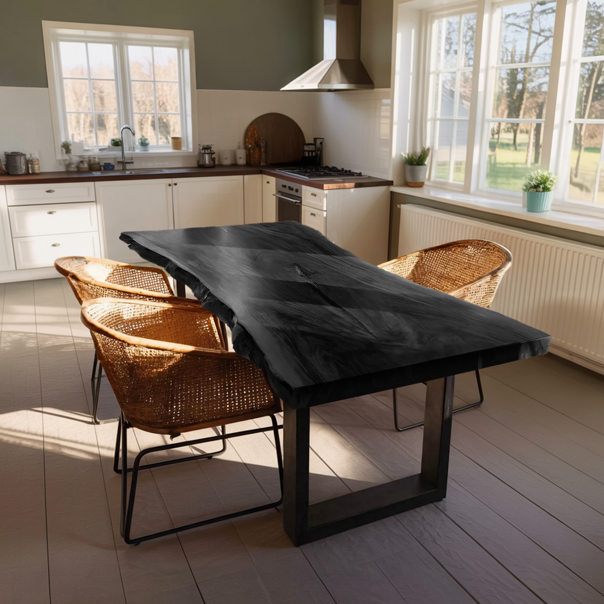 Kitchen Decor Farmhouse Live Edge Dining Table Rustic Look