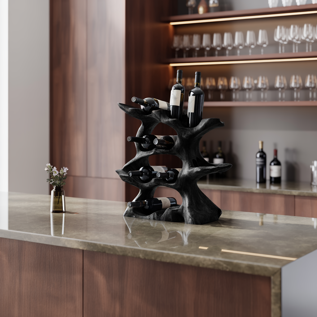 Farmhouse Wine Holder For Kitchen Rustic Wall Design