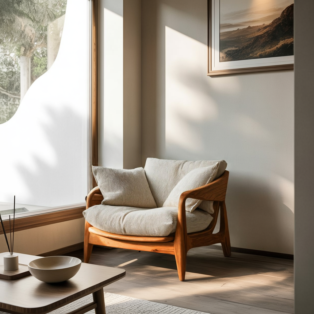 Modern Handcrafted Armchair For Living Room Or Reading Corner