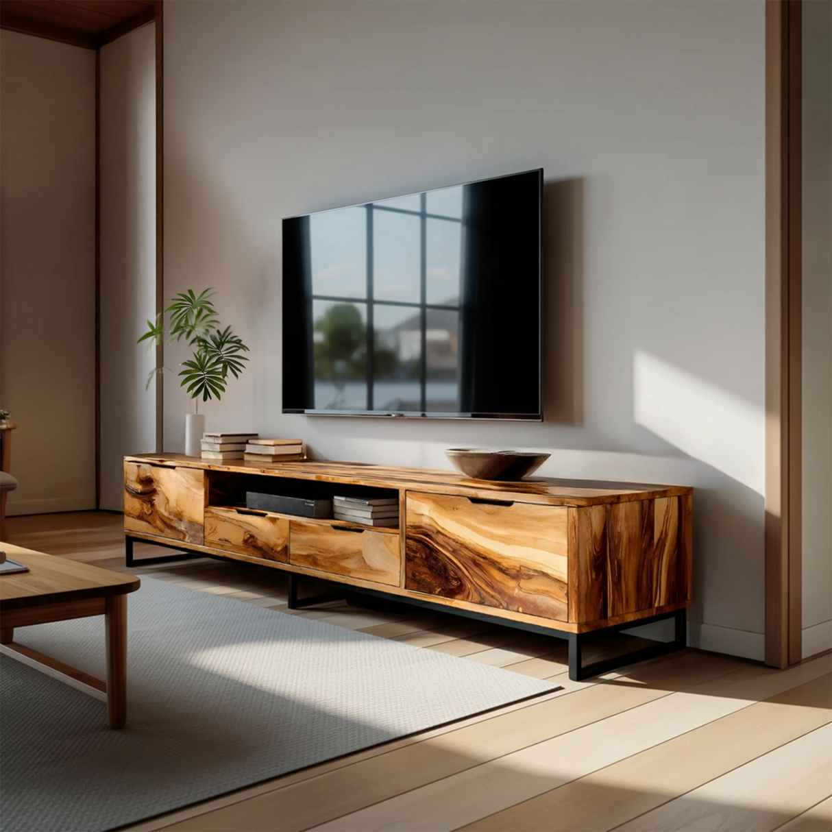 Modern TV Stand With Functional Storage For Living