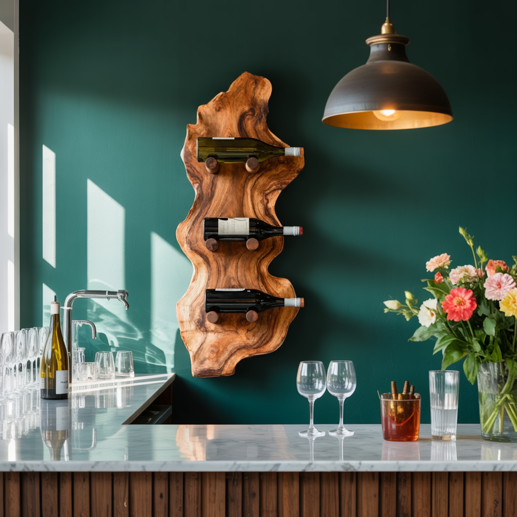 Farmhouse Wine Rack For Country Home Decor