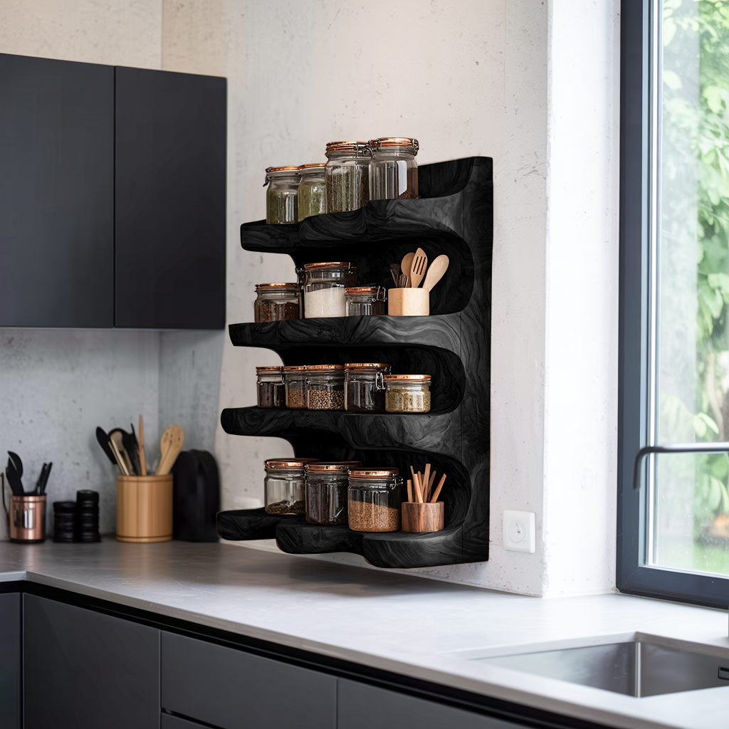 Handmade Spice Storage Rack Farmhouse Style For Kitchen