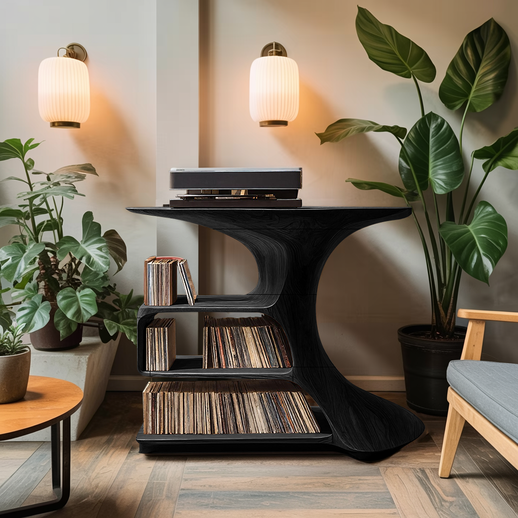 Mid Century Wooden Media Console For Bedroom Furniture