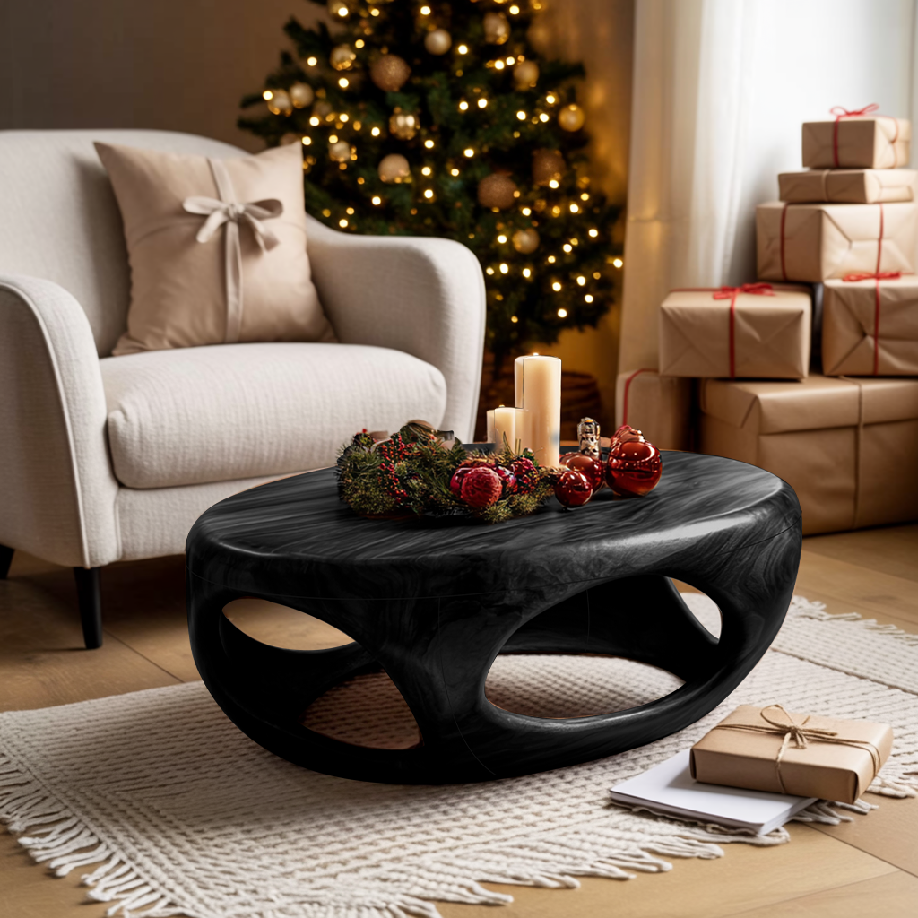 Farmhouse Solid Wood Coffee Table For Holiday Furniture Decoration