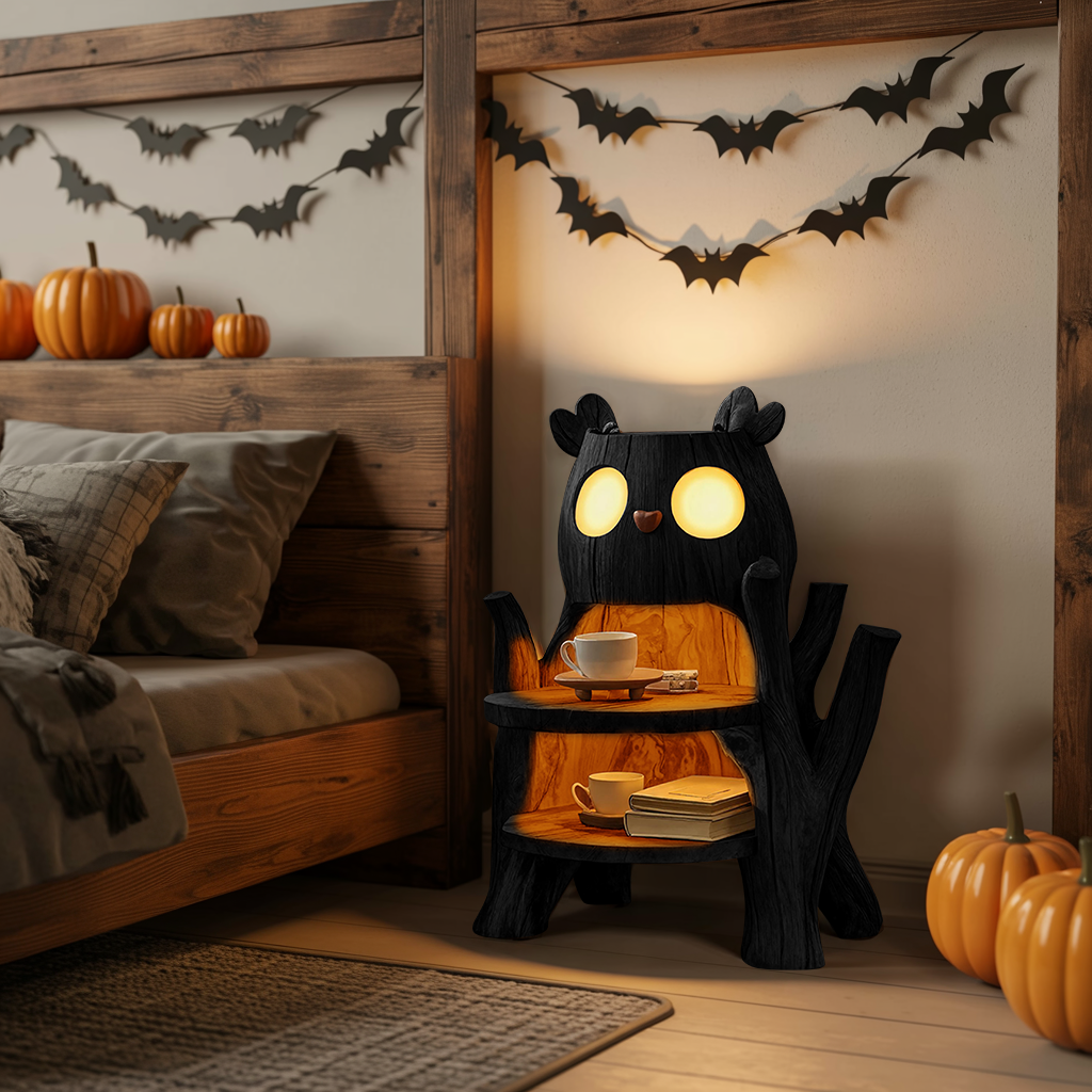 Farmhouse Nightstand With Drawer For Bedroom Decor