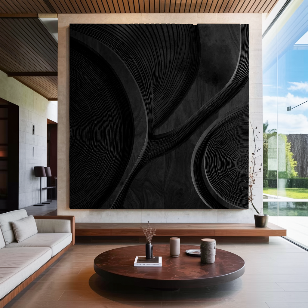 Modern Wall Art With Circular Pattern For Living Room