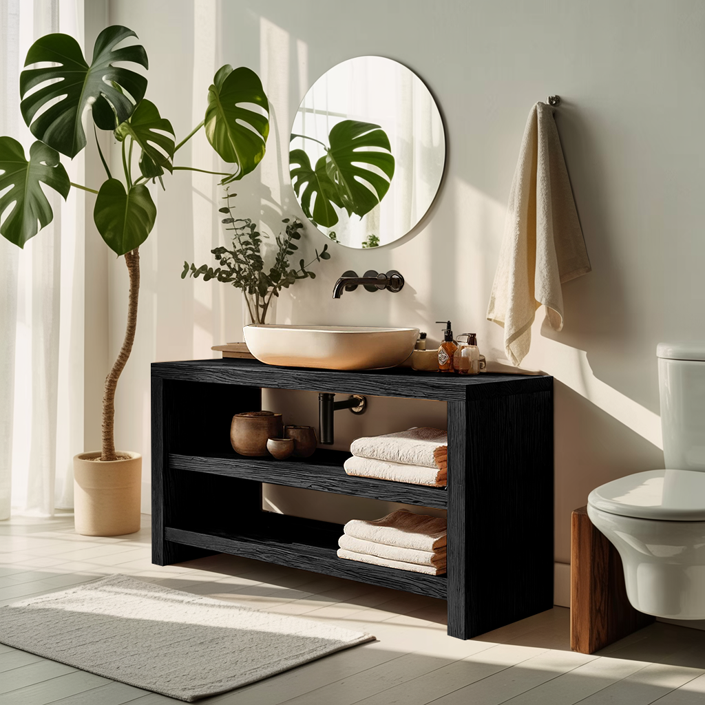 Farmhouse Wooden Vanity For Cozy Bathroom Spaces