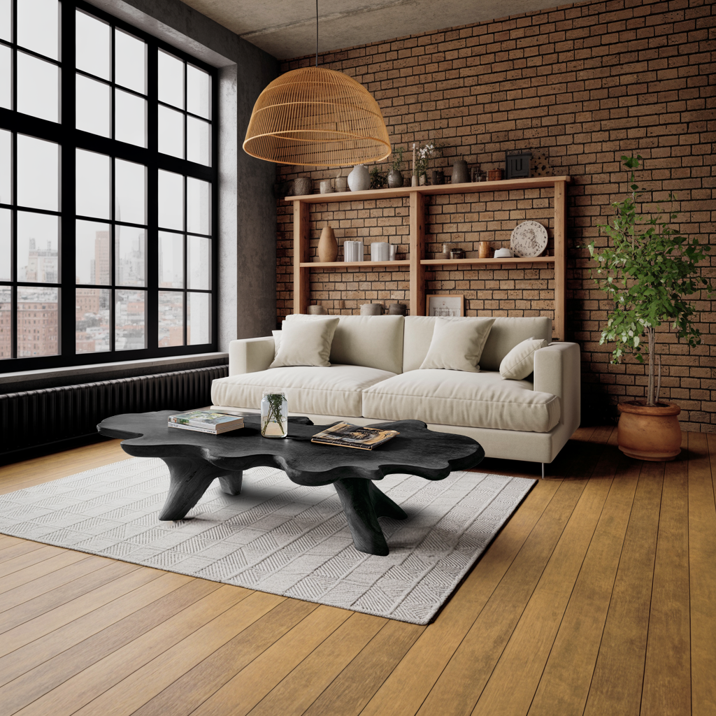 Handcrafted Low Table For Artisan Living Room