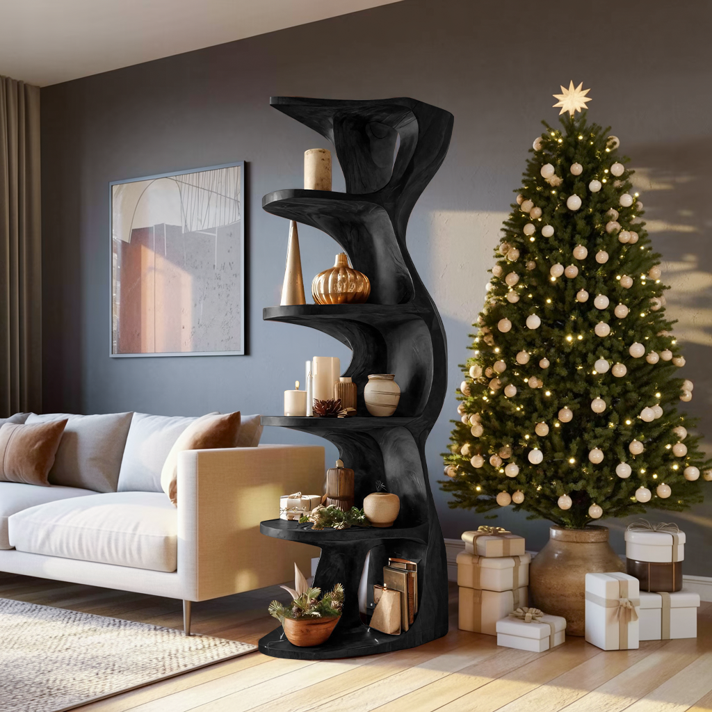 Rustic Handcrafted Standing Shelf For Home Décor