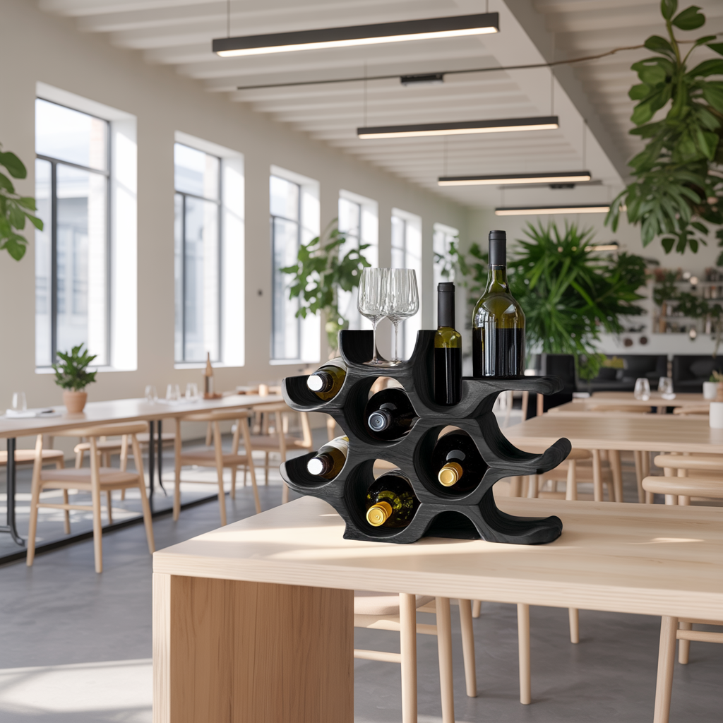 Rustic Wine Holder For Warm Kitchen