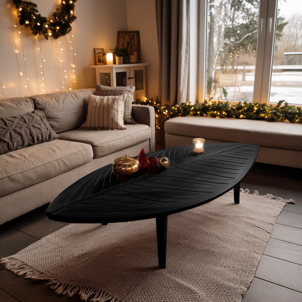 Rustic Wooden Coffee Table For Living Room Christmas Furniture Decor