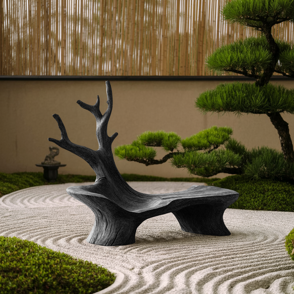 Mid Century Branch Bench Outdoor Seating For Timeless Patio Comfort