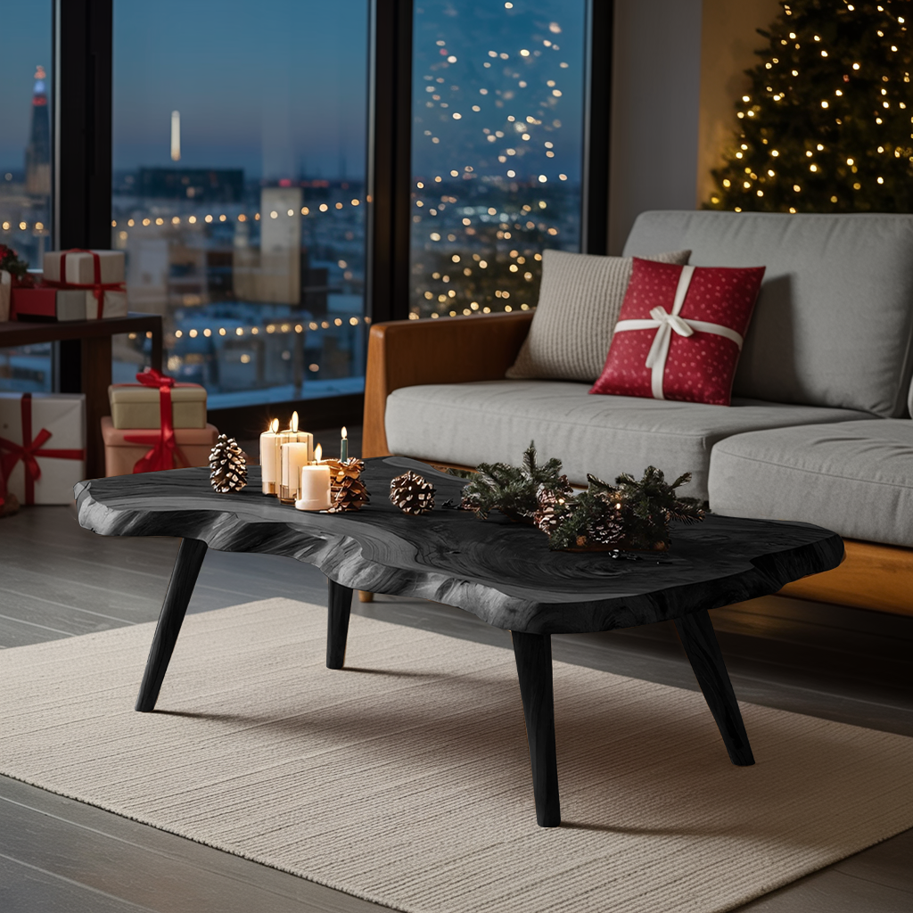 Modern Solid Wood Coffee Table For Christmas Living Room Design