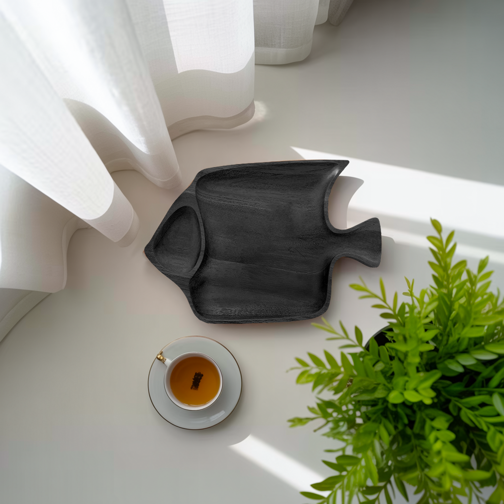 Playful Fish-Shaped Snack Tray For Breakfast Or Tea