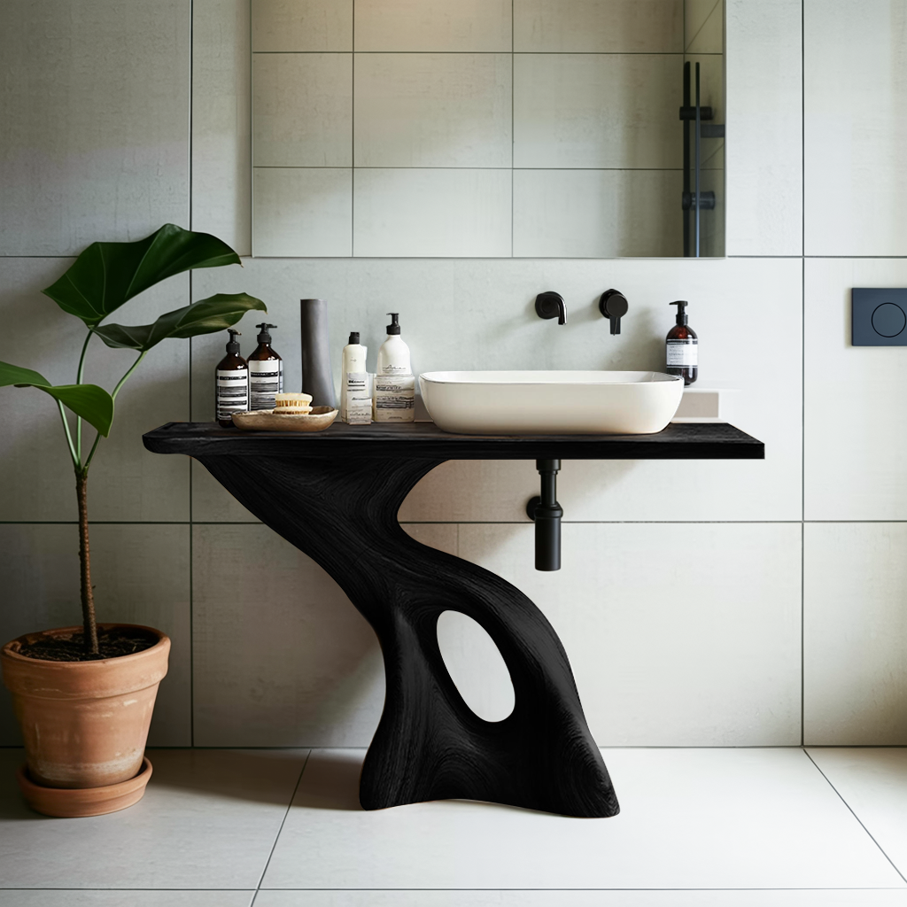 Rustic Solid Vanity For Vintage Bathroom Styling