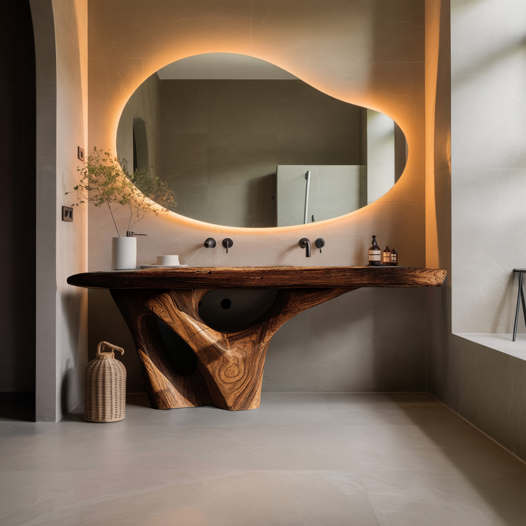 Rustic Solid Vanity For Timeless Bathroom Furniture