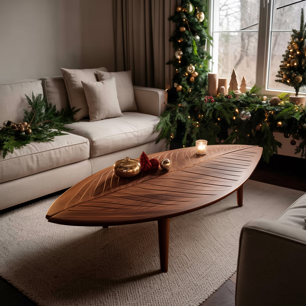 Rustic Wooden Coffee Table For Living Room Christmas Furniture Decor