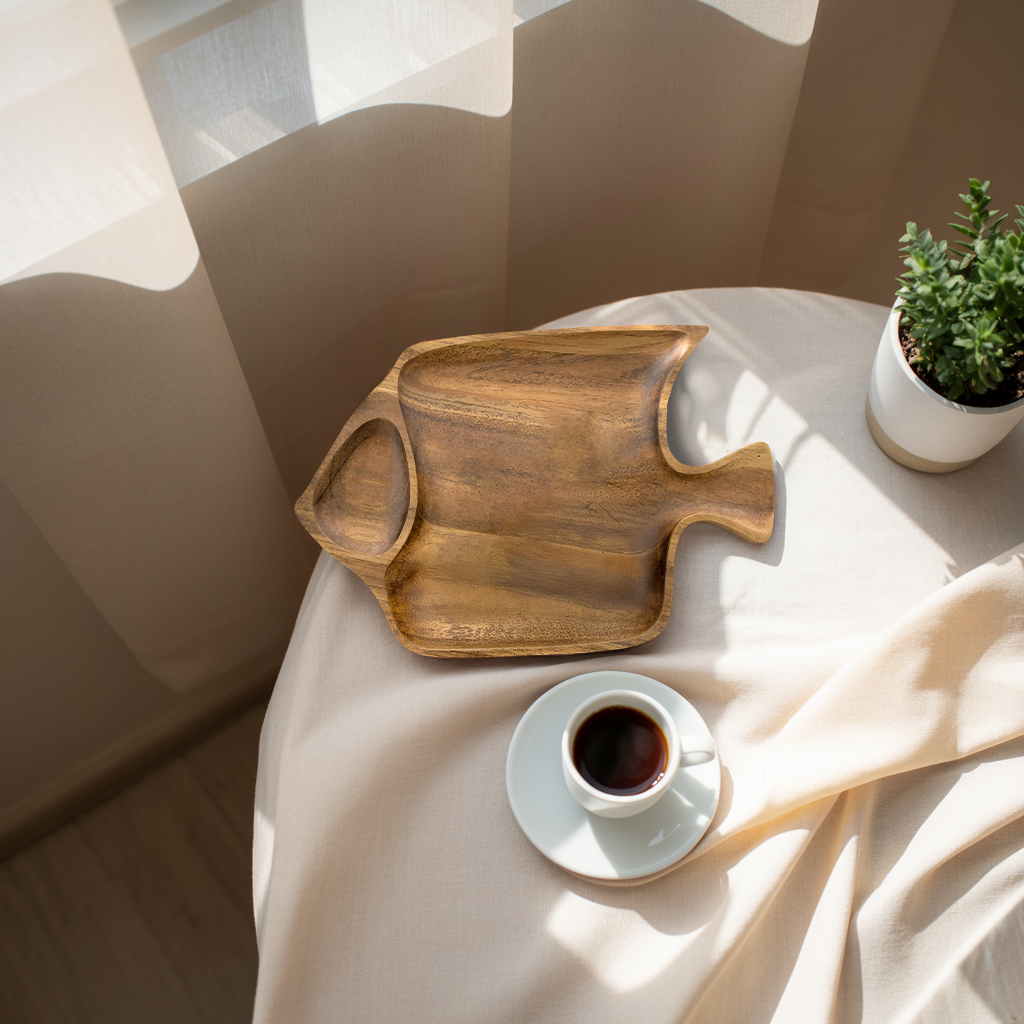 Playful Fish-Shaped Snack Tray For Breakfast Or Tea