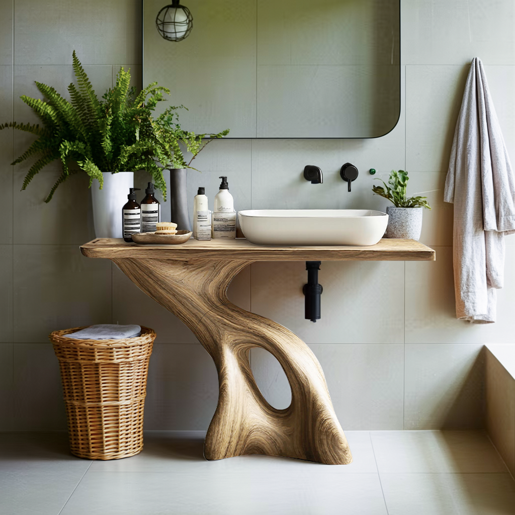 Rustic Solid Vanity For Vintage Bathroom Styling