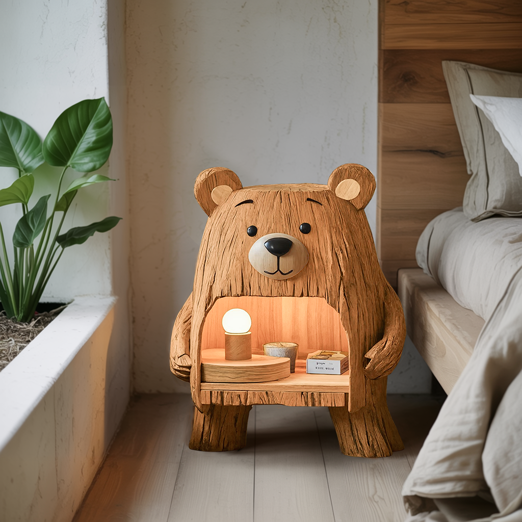 Rustic Wooden Nightstand For Stylish Bedroom Space