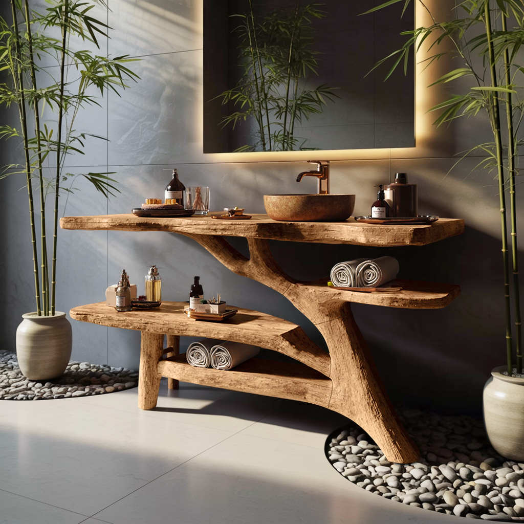 Modern Solid Wood Bathroom Vanity For Contemporary Bathroom Decoration