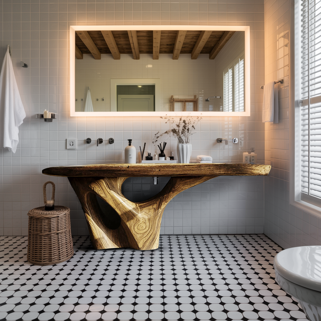 Rustic Solid Vanity For Timeless Bathroom Furniture