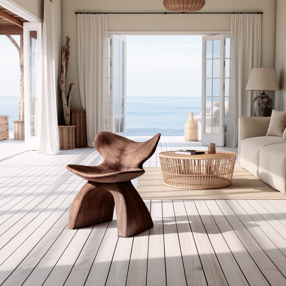 Rustic Accent Chair For A Relaxing Outdoor Space