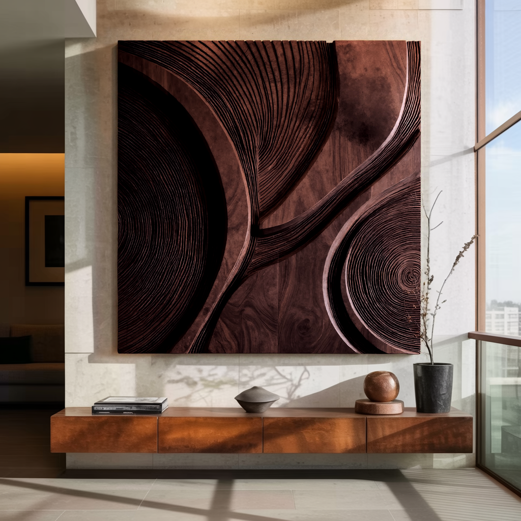Modern Wall Art With Circular Pattern For Living Room