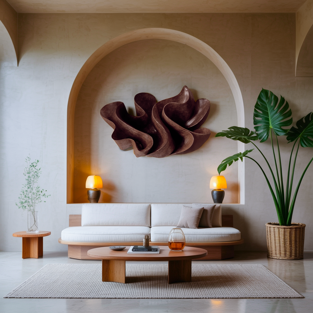 Abstract Wall Sculpture For Modern Living Room Accent